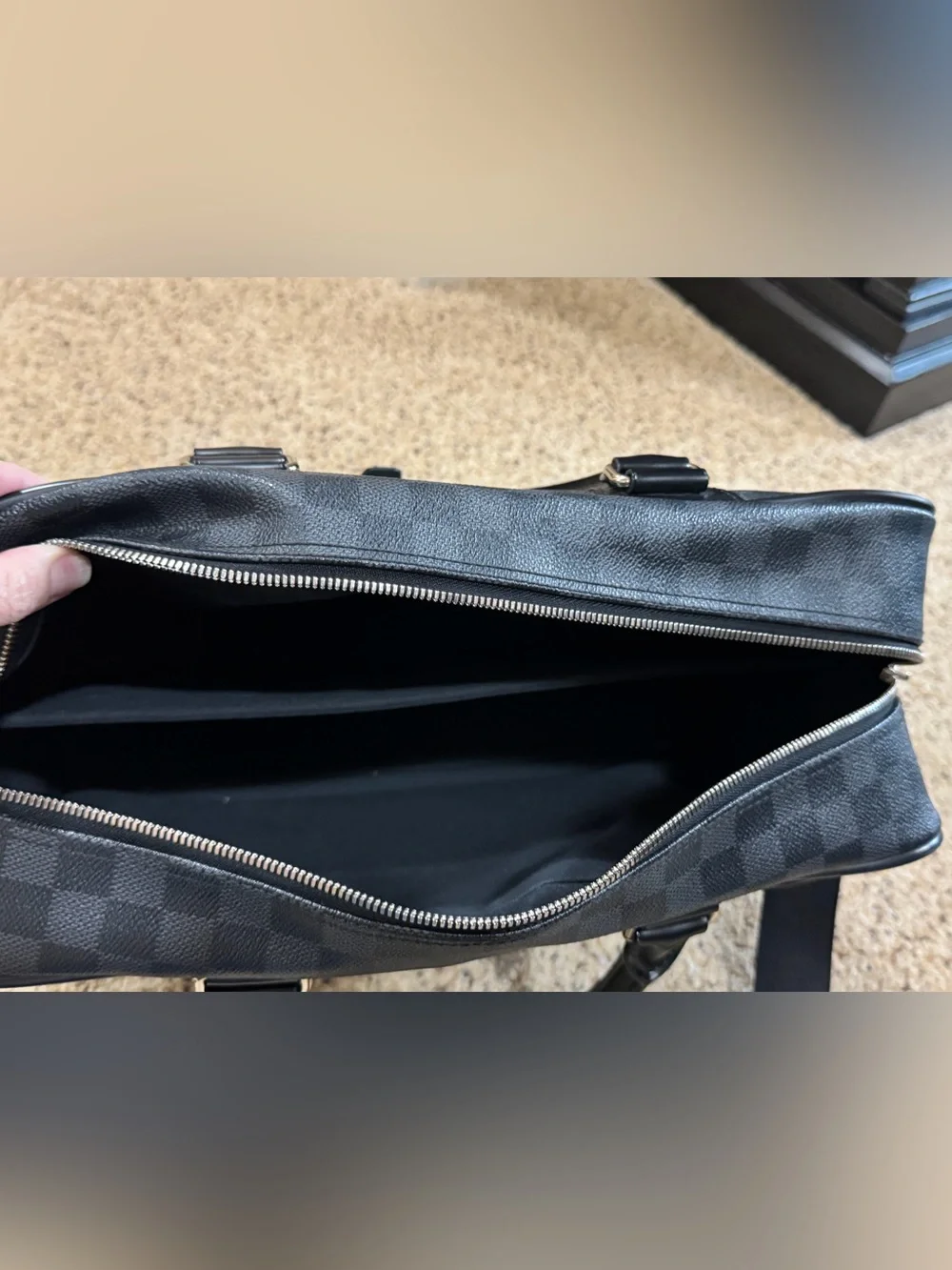 Louis Vuitton Damier Graphite Black ICare travel bag